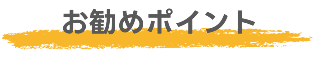 お勧めポイント